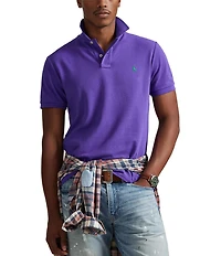 Polo Ralph Lauren Custom Slim Fit Solid Mesh Polo Shirt