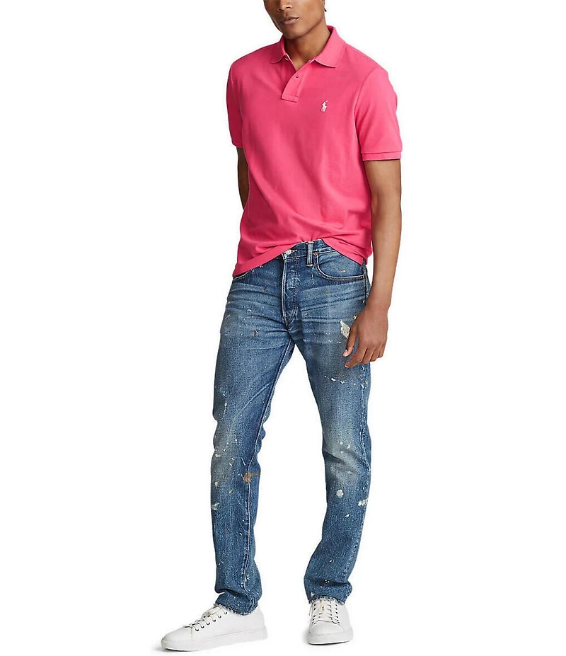 Polo Ralph Lauren Custom Slim Fit Solid Mesh Polo Shirt