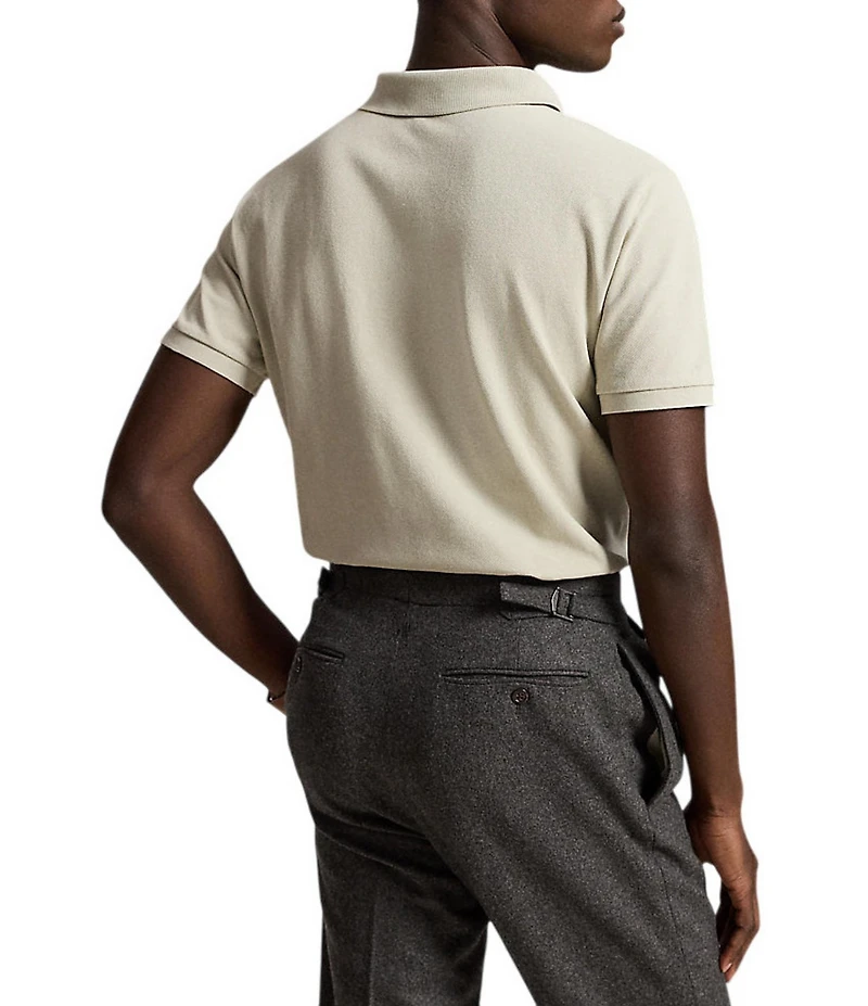 Polo Ralph Lauren Custom Slim Fit Solid Mesh Polo Shirt
