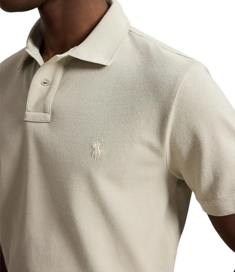 Polo Ralph Lauren Custom Slim Fit Solid Mesh Polo Shirt