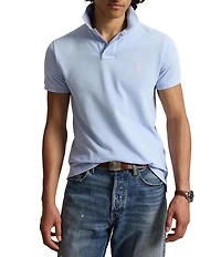 Polo Ralph Lauren Custom Slim Fit Solid Mesh Polo Shirt