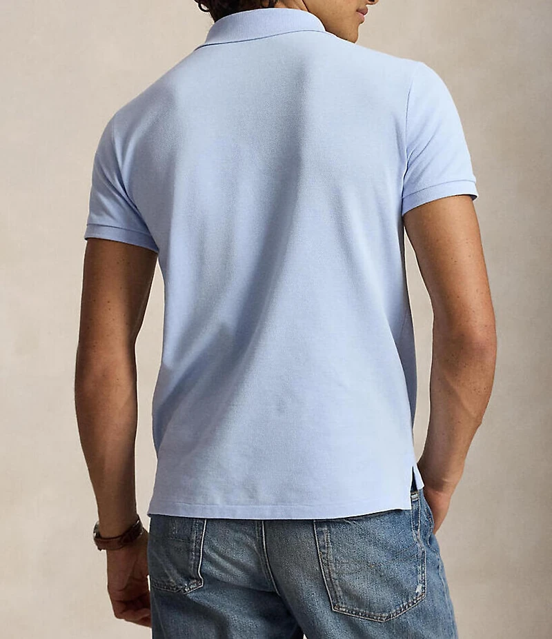 Polo Ralph Lauren Custom Slim Fit Solid Mesh Polo Shirt