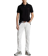 Polo Ralph Lauren Custom Slim Fit Solid Mesh Polo Shirt