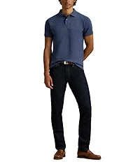 Polo Ralph Lauren Custom Slim Fit Solid Mesh Polo Shirt