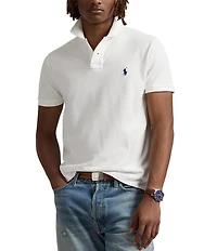 Polo Ralph Lauren Custom Slim Fit Solid Mesh Polo Shirt