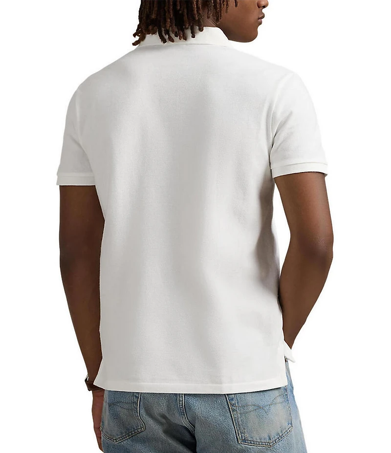 Polo Ralph Lauren Custom Slim Fit Solid Mesh Polo Shirt