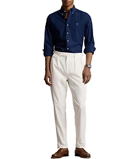 Polo Ralph Lauren Custom Fit Solid Stretch Poplin Long Sleeve Woven Shirt