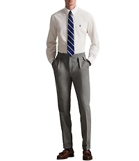 Polo Ralph Lauren Custom Fit Solid Stretch Poplin Long Sleeve Woven Shirt