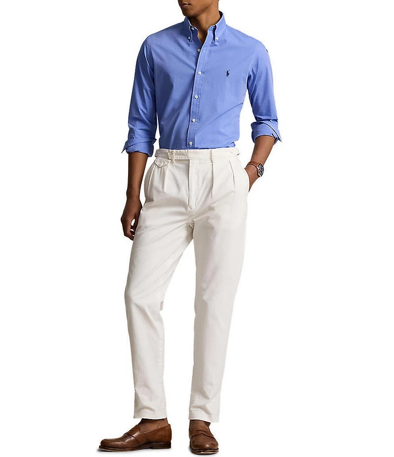 Polo Ralph Lauren Custom Fit Stretch Poplin Long Sleeve Woven Shirt
