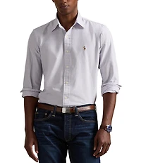 Polo Ralph Lauren Custom Fit Striped Oxford Long Sleeve Woven Shirt