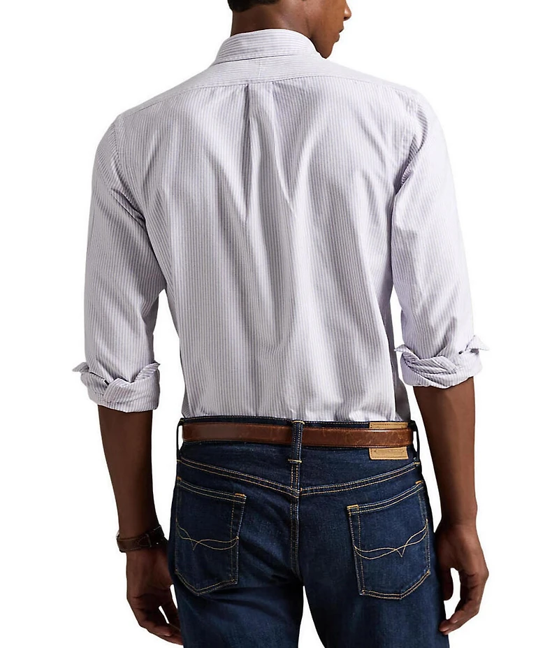Polo Ralph Lauren Custom Fit Striped Oxford Long Sleeve Woven Shirt