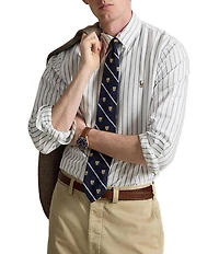 Polo Ralph Lauren Custom Fit Striped Oxford Long Sleeve Woven Shirt