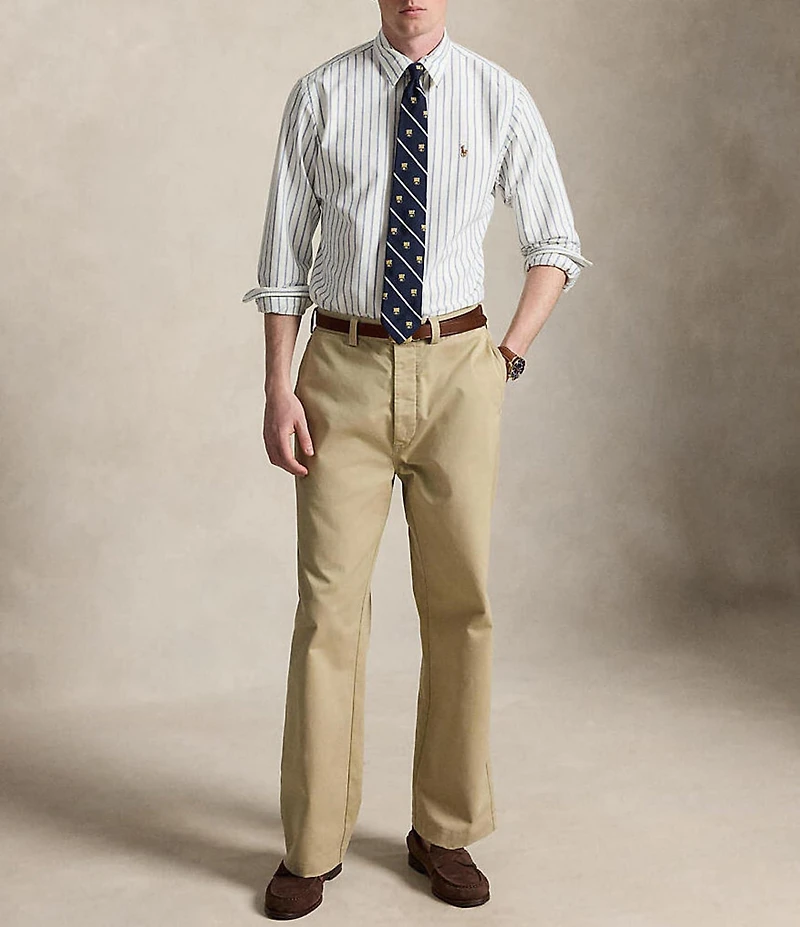Polo Ralph Lauren Custom Fit Striped Oxford Long Sleeve Woven Shirt