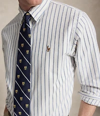 Polo Ralph Lauren Custom Fit Striped Oxford Long Sleeve Woven Shirt