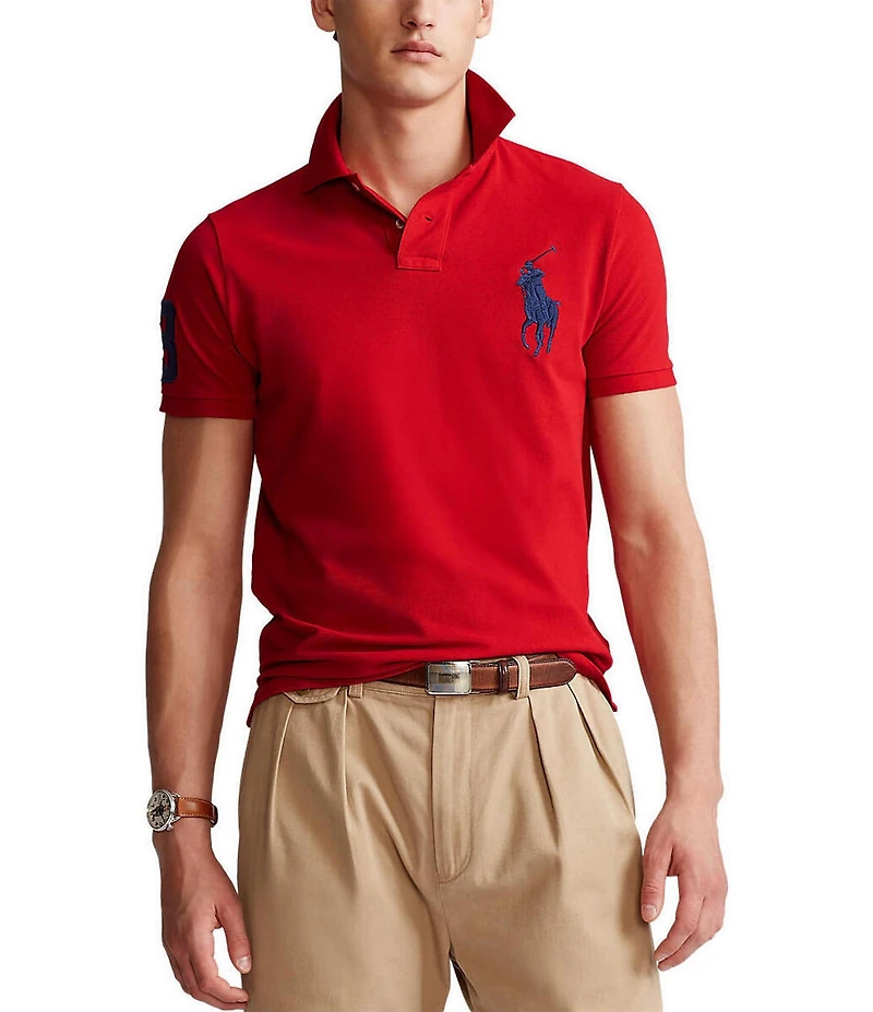 Polo Ralph Lauren Custom Slim Fit Big Pony Mesh Short-Sleeve Polo Shirt