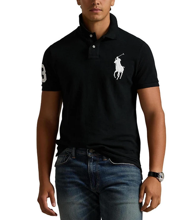 Polo Ralph Lauren Custom Slim Fit Big Pony Mesh Short-Sleeve Polo