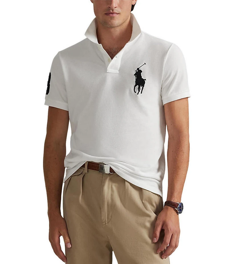 Polo Ralph Lauren Custom Slim Fit Big Pony Mesh Short-Sleeve Polo Shirt