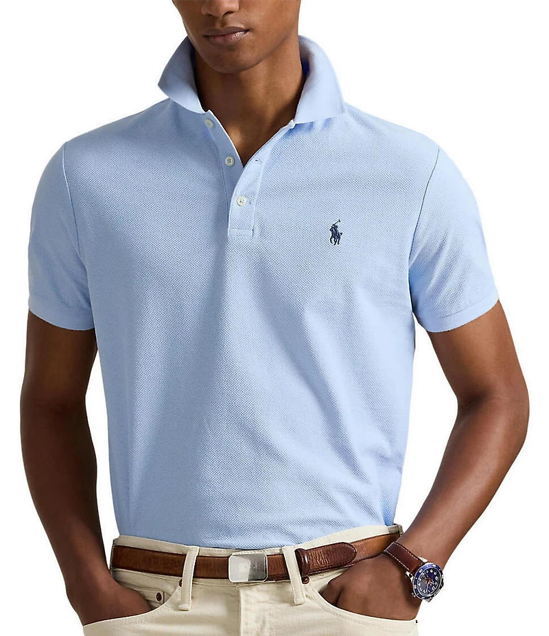 Polo Ralph Lauren Custom Slim Fit Honeycomb Mesh Short Sleeve Polo Shirt