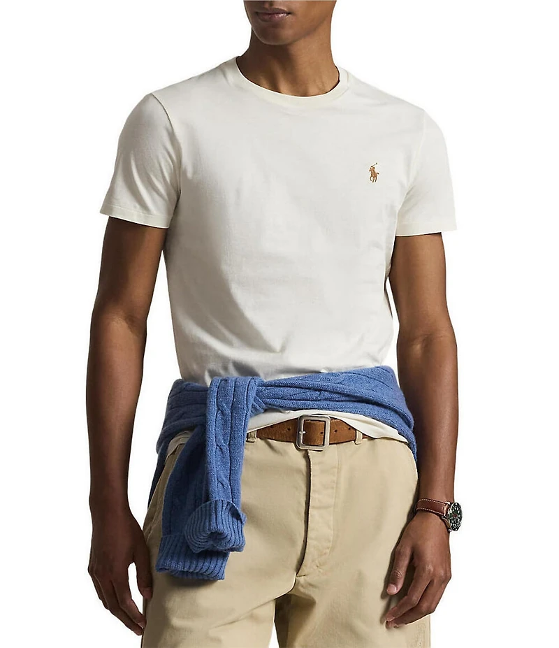 Polo Ralph Lauren Custom Slim Fit Jersey Crewneck Short Sleeve T-Shirt