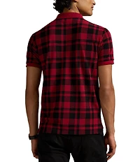 Polo Ralph Lauren Custom Slim Fit Plaid Short Sleeve Mesh Polo Shirt