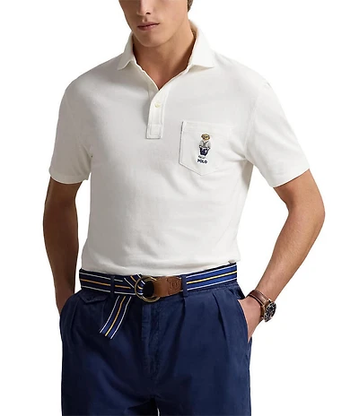 Polo Ralph Lauren Custom Slim Fit Polo Bear Mesh Short Sleeve Polo Shirt