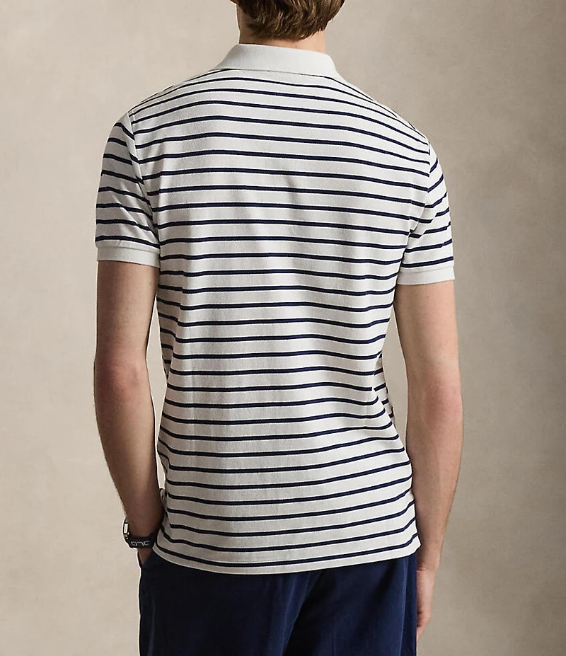 Polo Ralph Lauren Custom Slim Fit Striped Polo Bear Short Sleeve Polo Shirt