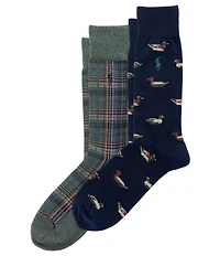 Polo Ralph Lauren Decoys and Plaid Socks 2-Pack