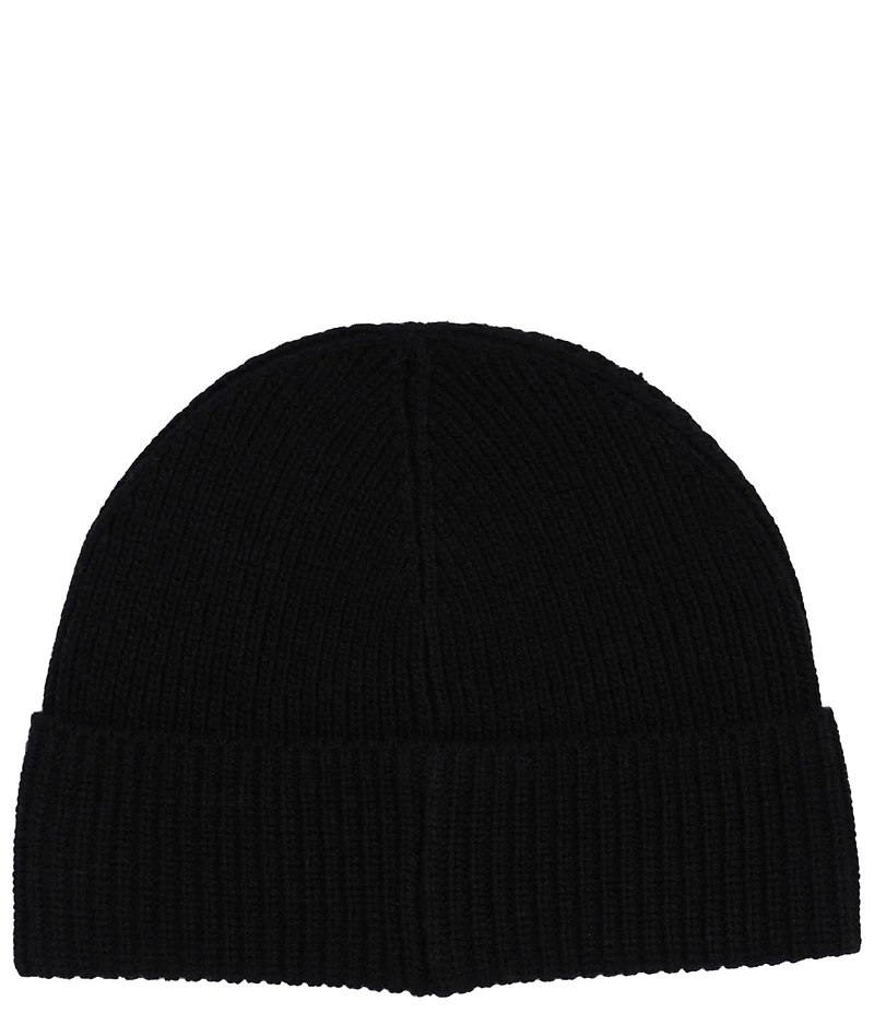 Polo Ralph Lauren Denim Bear Embroidered Knit Wool Blend Beanie