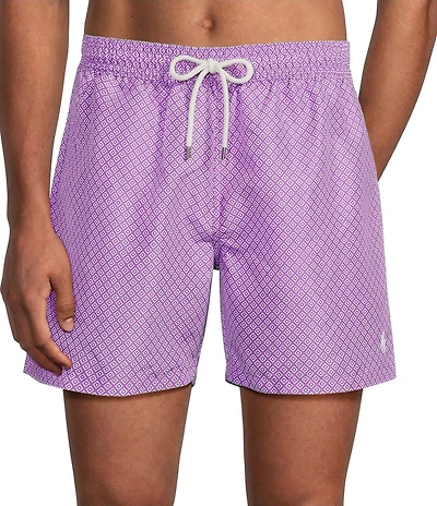 Polo Ralph Lauren Diamond 5 3/4#double; Inseam Traveler Swim Trunks