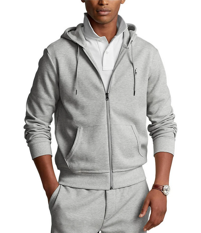Polo Ralph Lauren Double-Knit Heathered Full-Zip Hoodie