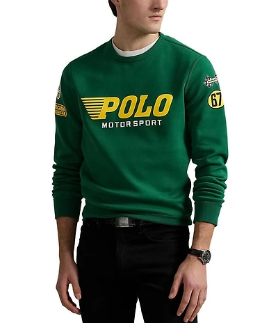 Polo Ralph Lauren Double-Knit Motorsport Graphic Sweatshirt