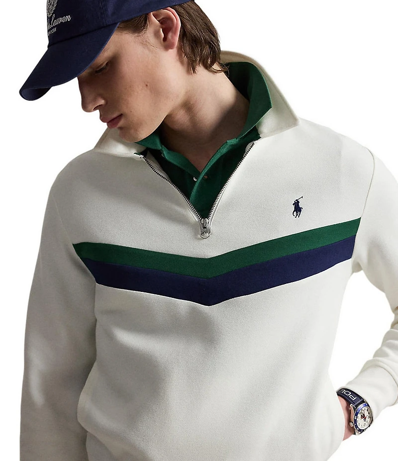Polo Ralph Lauren Double-Knit Quarter-Zip Sweatshirt