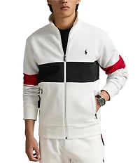 Polo Ralph Lauren Striped Double-Knit Racing Track Jacket