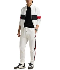 Polo Ralph Lauren Striped Double-Knit Racing Track Jacket