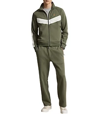 Polo Ralph Lauren Pieced Chevron Stripe Double Knit Track Jacket