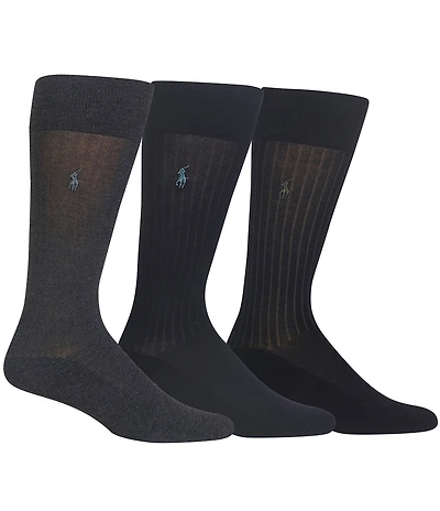 Polo Ralph Lauren Micro-Cushioning Dress Socks 3-Pack
