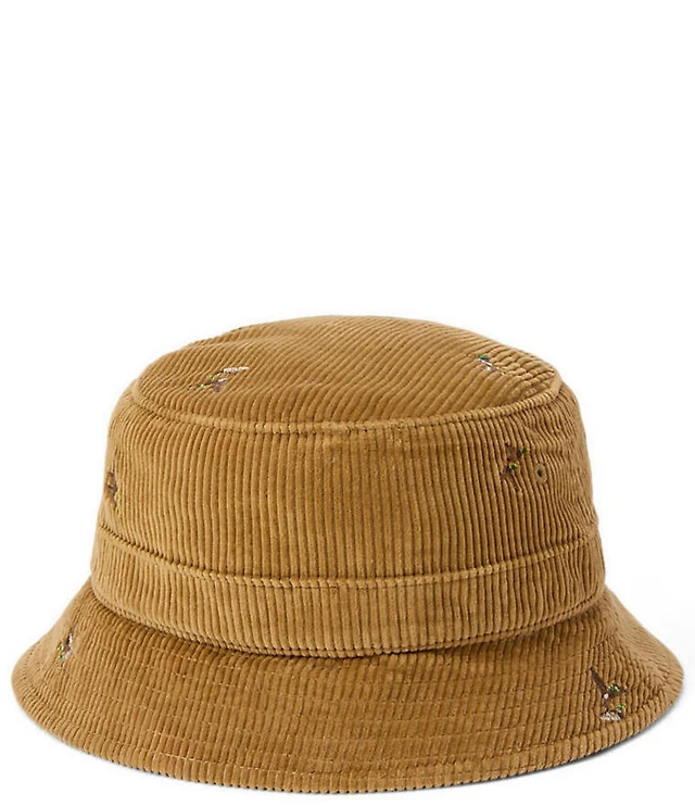 Vintage Polo by Ralph Lauren Embroidered Corduroy Bucket Hat Rare Vintage RALPH LAUREN Bucket Hat, Embroidered Logo  main image 2