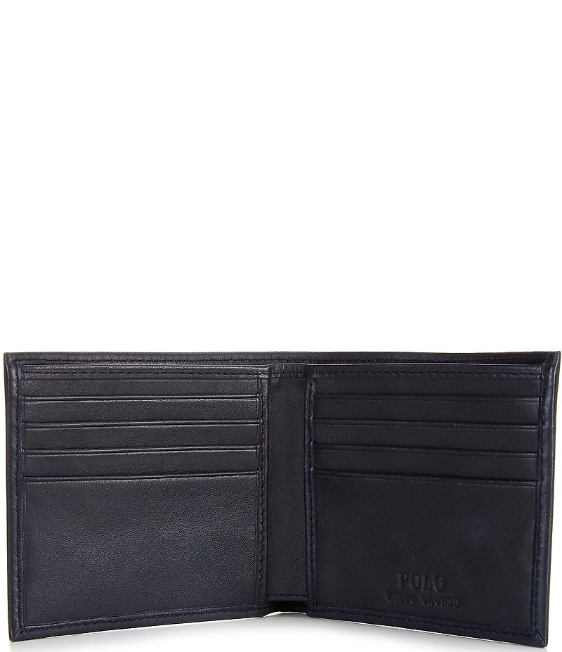 Polo Ralph Lauren Embroidered Leather Billfold Wallet