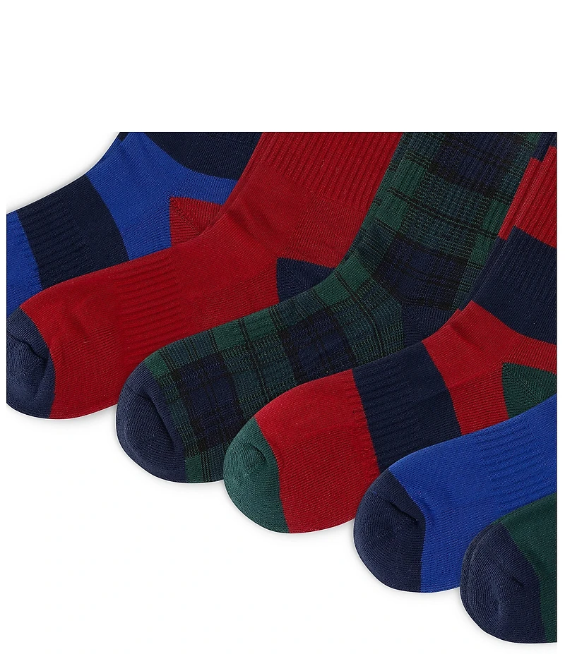 Polo Ralph Lauren Embroidered Pony/Varsity Winged Dress Socks 6-Pack