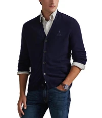 Polo Ralph Lauren Embroidered Wool V-Neck Cardigan