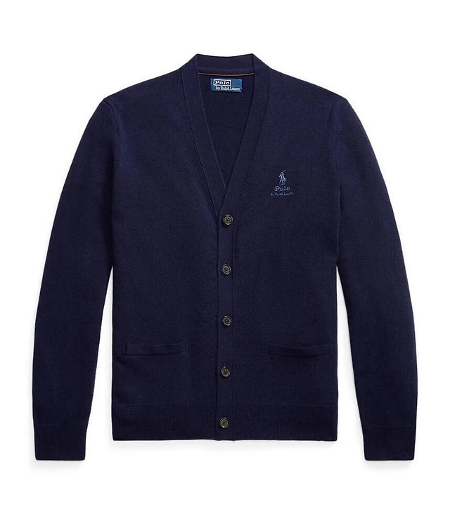 Polo Ralph Lauren Embroidered Wool V-Neck Cardigan Liberty Center