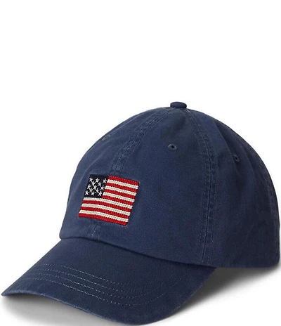 Polo Ralph Lauren Flag-Embroidered Twill Ball Cap
