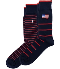Polo Ralph Lauren Flag Striped Socks 2-Pack