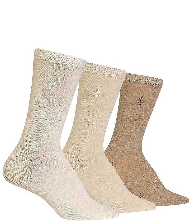 Polo Ralph Lauren Women's Flat Knit Trouser Socks, 3 Pack