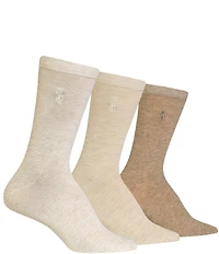Polo Ralph Lauren Women's Flat Knit Trouser Socks, 3 Pack