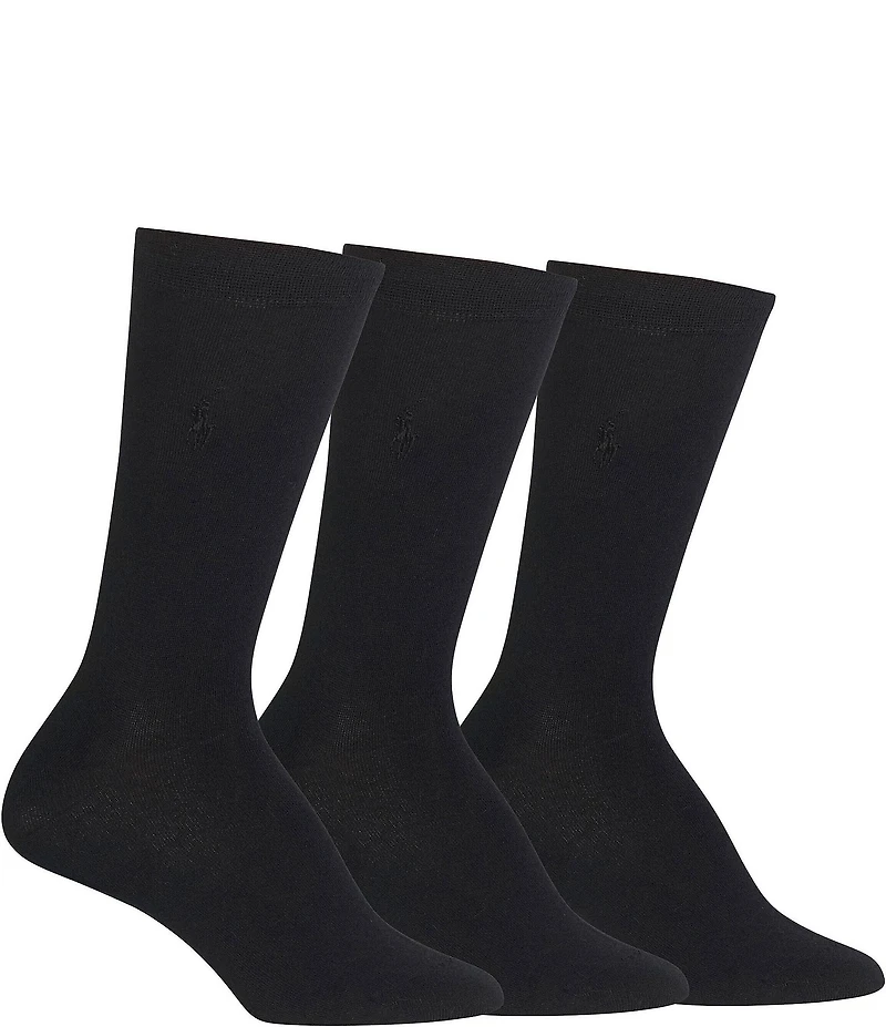 Polo Ralph Lauren Women's Flat Knit Trouser Socks, 3 Pack