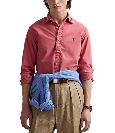 Polo Ralph Lauren Garment-Dye Oxford Classic Fit Long Sleeve Woven Shirt