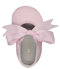Polo Ralph Lauren Girls' Briley Satin Ballet Crib Shoes (Infant)