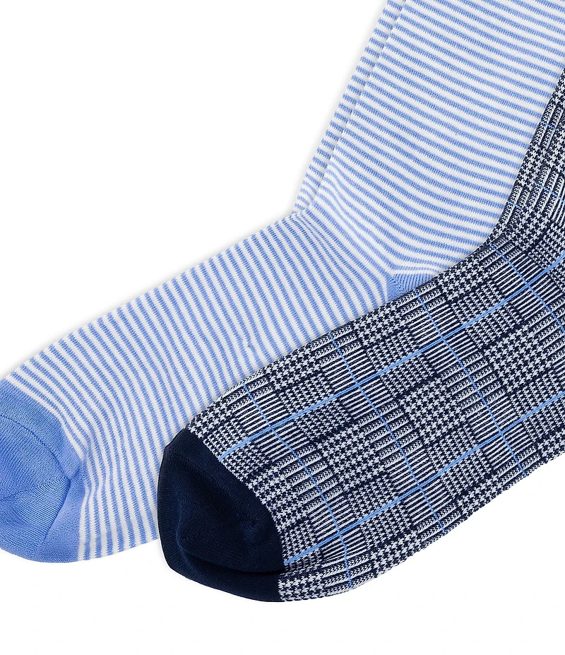 Polo Ralph Lauren Glen Plaid & Striped Socks 2-Pack
