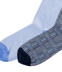 Polo Ralph Lauren Glen Plaid & Striped Socks 2-Pack